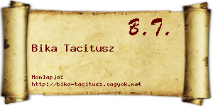 Bika Tacitusz névjegykártya